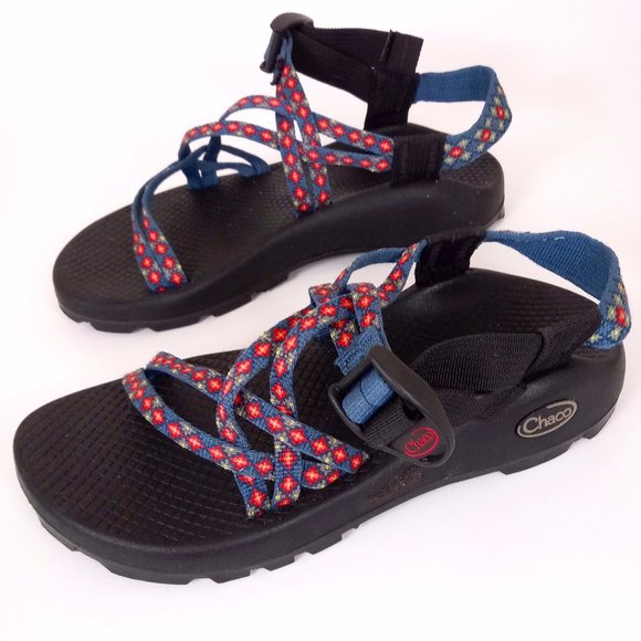 Chaco Shoes - Chaco 6 X2 Hiking Comfort Flat Sandals Blue Red